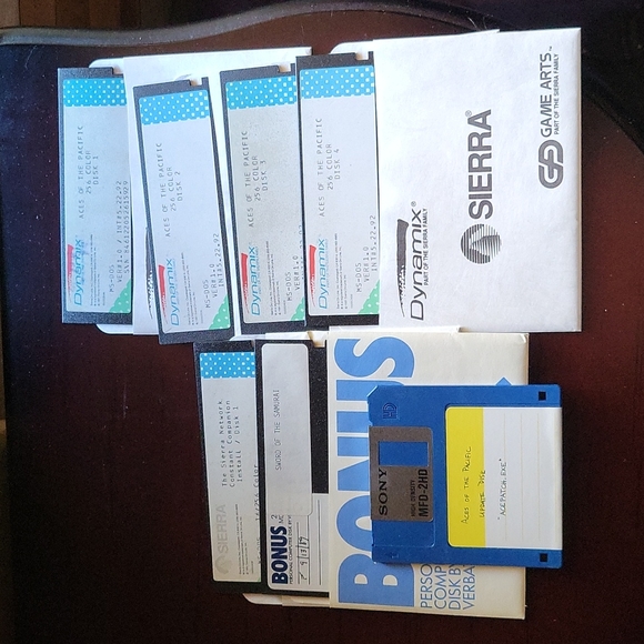 Vintage Aces of the Pacific & WWII 1946 expansion PC game 5.25 & 3.5 disk - Picture 7 of 10